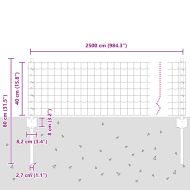 Ограда и колче Зелен 0,4 x 25 м Стомана