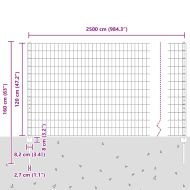 Ограда и колче Зелен 1,2 x 25 m Стомана