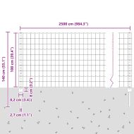 Ограда и колче Зелен 1 x 25 m Стомана