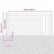 Ограда и колче Зелен 1 x 25 m Стомана