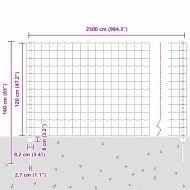 Ограда и колче Зелен 1,2 x 25 m Стомана