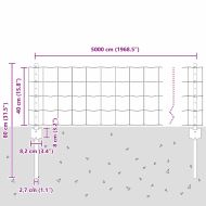 Ограда и колче Зелен 0,4 x 50 м Стомана
