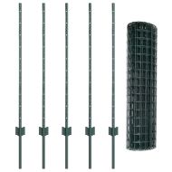 Ограда и колче Зелен 1 x 10 m Стомана