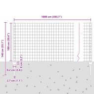Ограда и колче Зелен 1 x 10 m Стомана