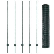 Ограда и колче Зелен 1,6 x 10 m Стомана