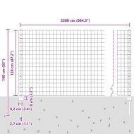 Ограда и колче Зелен 1,2 x 25 m Стомана