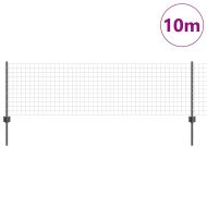 Ограда с пост Сив 0,6 x 10 м Стомана и PVC