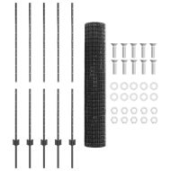 Ограда и колче Сив 1,4 x 10 m Стомана