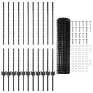Ограда и колче Сив 1 x 25 m Стомана