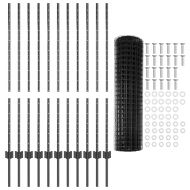 Ограда и колче Сив 1,2 x 25 m Стомана