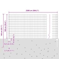 Ограда и колче Сив 1 x 25 m Стомана