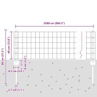 Ограда с пост Сив 1 x 25 m Стомана и PVC