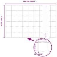 Ограда и колче Сив 0,4 x 50 м Стомана
