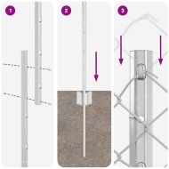 Ограда и колче Сребрист 1,4 x 10 m Стомана