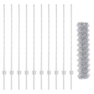 Ограда и колче Сребрист 1,2 x 10 m Стомана