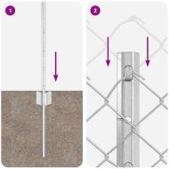 Ограда и колче Сребрист 0,6 x 25 м Стомана