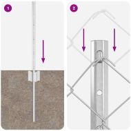 Ограда и колче Сребрист 0,4 x 25 м Стомана