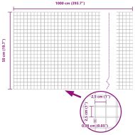 Ограда и колче Сребрист 0,5 x 10 м Стомана