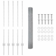 Ограда и колче Сребрист 1 x 10 m Стомана