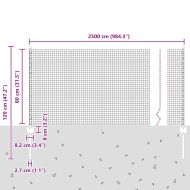 Ограда и колче Сребрист 0,8 x 25 m Стомана