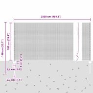Ограда и колче Сребрист 1 x 25 m Стомана