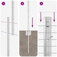 Ограда и колче Сребрист 1,5 x 25 m Стомана