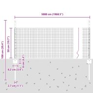 Ограда и колче Сребрист 0,5 x 50 м Стомана