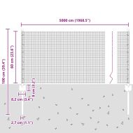Ограда и колче Сребрист 0,6 x 50 м Стомана