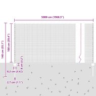 Ограда и колче Сребрист 1 x 50 m Стомана
