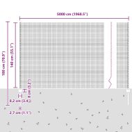 Ограда и колче Сребрист 1,4 x 50 m Стомана