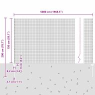 Ограда и колче Сребрист 1,5 x 50 m Стомана