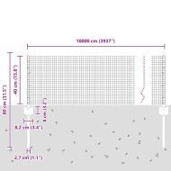Ограда и колче Сребрист 0,4 x 100 м Стомана