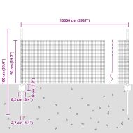 Ограда и колче Сребрист 0,5 x 100 м Стомана