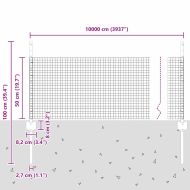 Ограда и колче Сребрист 0,5 x 100 м Стомана