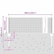 Ограда с пост Зелен 0,4 x 10 м Стомана и PVC