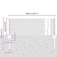 Ограда и колче Зелен 0,4 x 10 м Стомана
