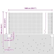Ограда и колче Зелен 0,6 x 10 м Стомана