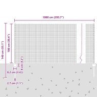 Ограда и колче Зелен 1 x 10 m Стомана
