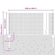 Ограда и колче Зелен 0,6 x 25 м Стомана