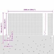 Ограда и колче Зелен 1 x 25 m Стомана