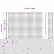 Ограда с пост Зелен 1,2 x 25 m Стомана и PVC