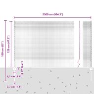 Ограда и колче Зелен 1,2 x 25 m Стомана