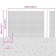 Ограда и колче Зелен 1,5 x 25 m Стомана