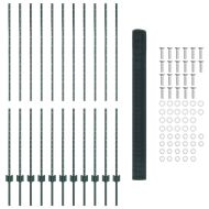 Ограда и колче Зелен 1,5 x 25 m Стомана