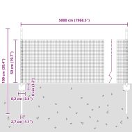 Ограда и колче Зелен 0,5 x 50 м Стомана