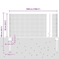 Ограда и колче Зелен 0,6 x 50 м Стомана