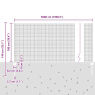 Ограда и колче Зелен 1 x 50 m Стомана