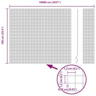 Ограда и колче Зелен 1 x 100 m Стомана