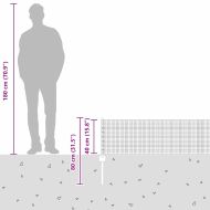 Ограда и колче Сив 0,4 x 10 м Стомана