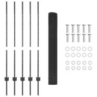 Ограда и колче Сив 1,2 x 10 m Стомана